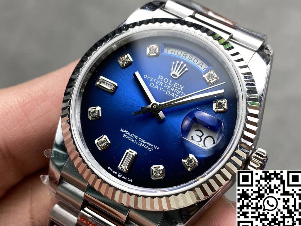 Day Factory Date 36mm Tungsten 128239-0023 Blue QF v5 Steel Dial Rolex 0917